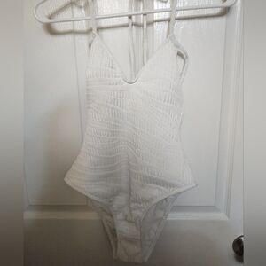 High cut one piece bathing suit